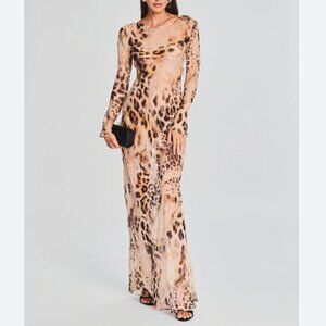 NWT retrofete Vienna Dress in Vintage Cheetah size medium